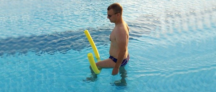 Athlete in pool